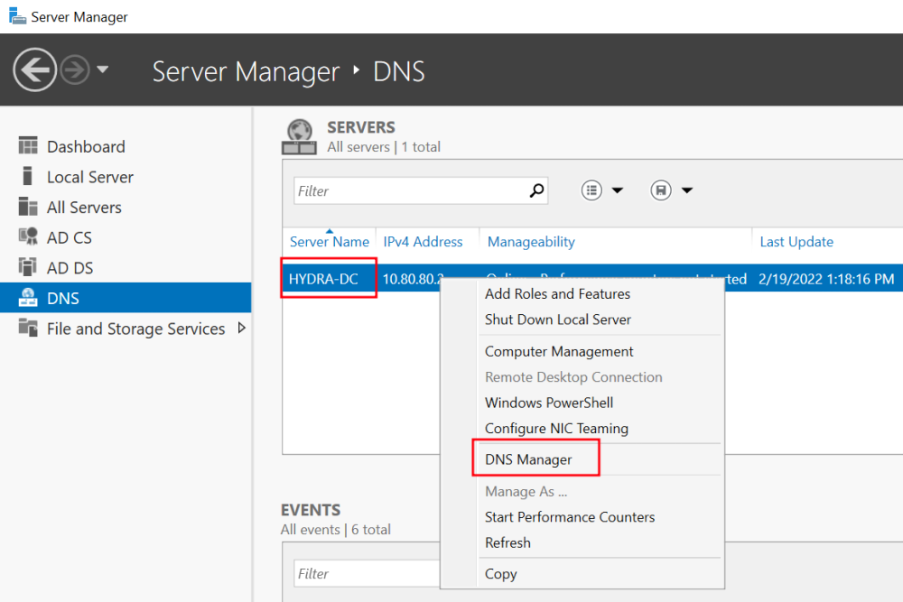 AD DNS Manager